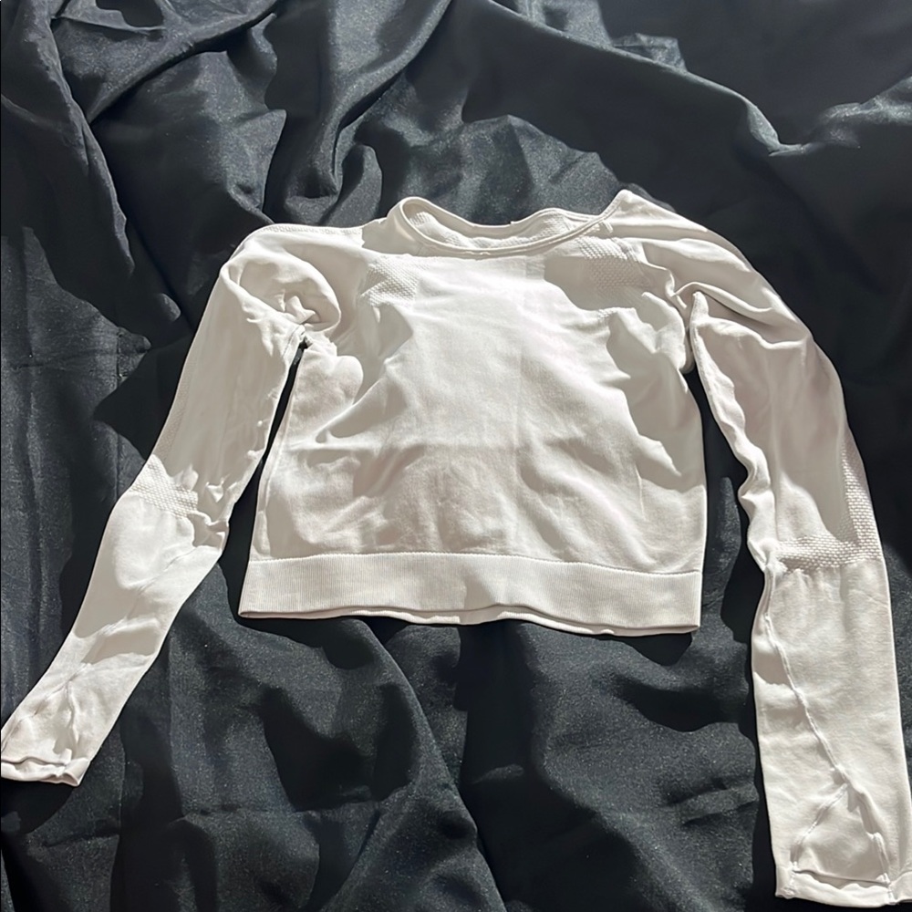 Lululemon Athletica Bone Fitted Crop Bodysuit